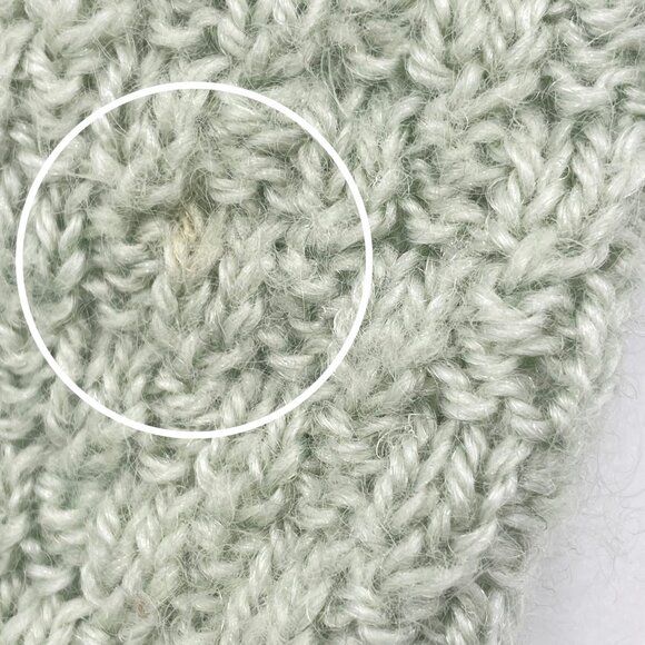 Handmade Sweater Vest Long Sleeveless Pale Green V-Neck Knit Light Academia Top - Picture 7 of 10